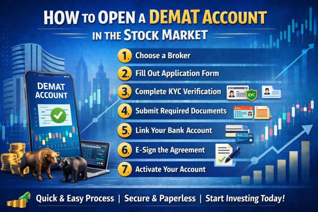 How to open a demat account in the stock market
