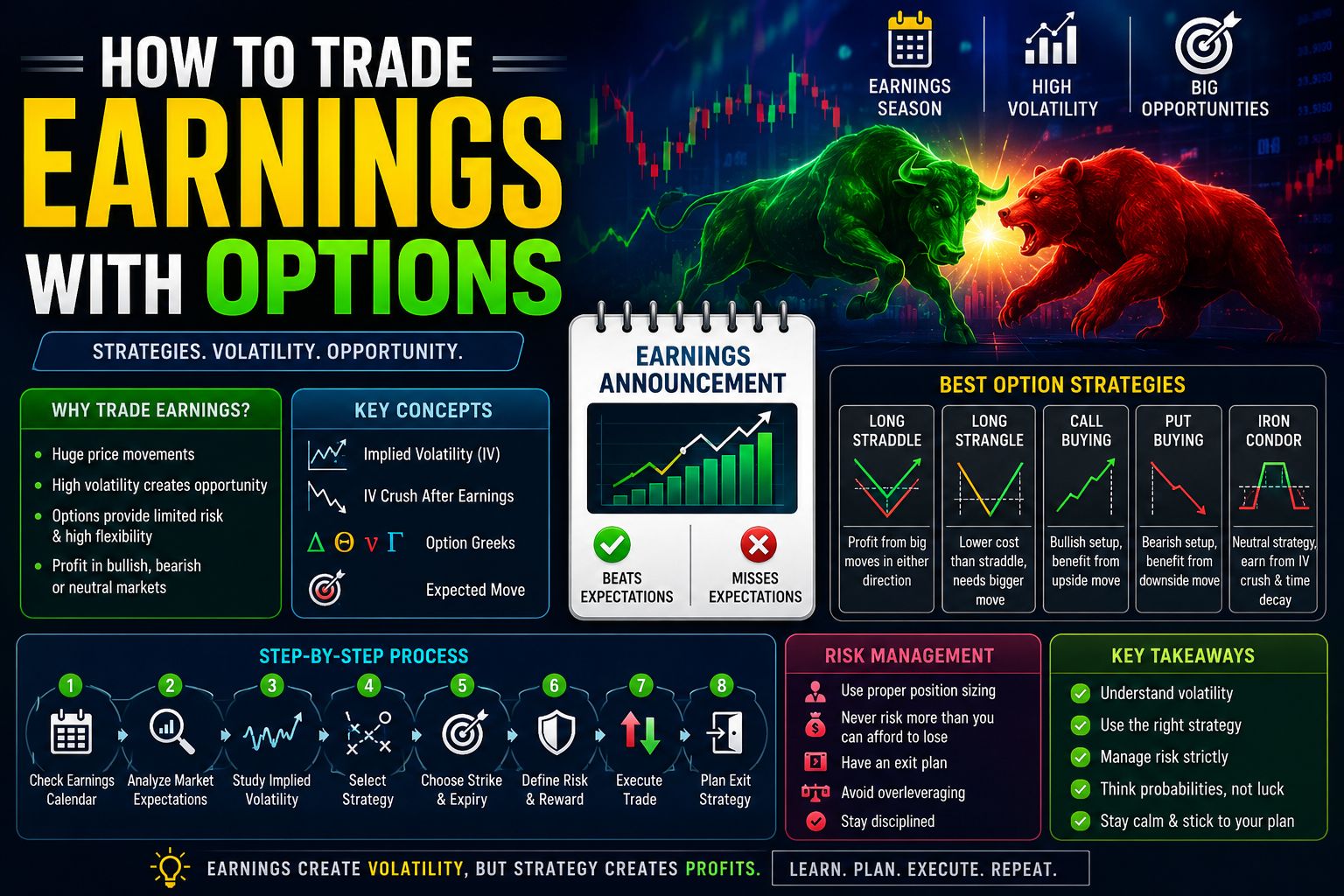 Best way how to trade earnings with options | 9810643381